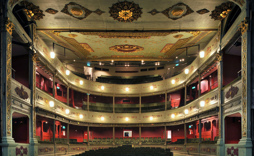 Seating in the main auditorium at Bristol Old Vic